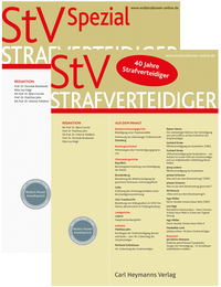 Abbildung von: Strafverteidiger - StV - Carl Heymanns Verlag