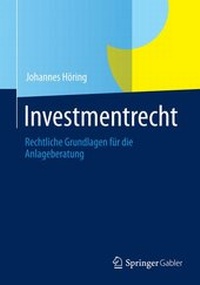 Abbildung von: Investmentrecht - Springer Gabler
