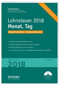 Abbildung von: Tabelle, Lohnsteuer 2018 Monat, Tag - Sonderausgabe Juli - Stollfuß