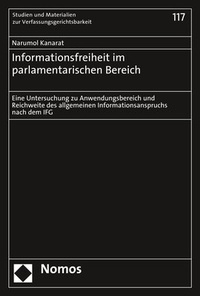 Abbildung von: Informationsfreiheit im parlamentarischen Bereich - Nomos