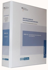 Abbildung von: Amtliche Sammlung von Untersuchungsverfahren nach § 64 LFGB, § 38 TabakerzG, § 28b GenTG - DIN Media