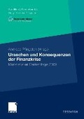 Cover: Ursachen und Konsequenzen der Finanzkrise - Springer Gabler