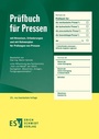 Bild: Prüfbuch für Pressen - Erich Schmidt Verlag