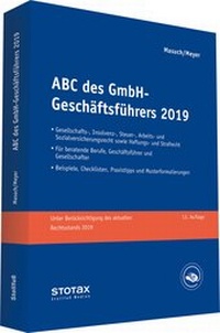Abbildung von: ABC des GmbH-Geschäftsführers 2019 - Stollfuß