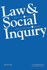 Abbildung von: Law & Social Inquiry - Cambridge University Press