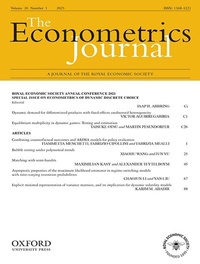 Abbildung von: The Econometrics Journal - Oxford University Press
