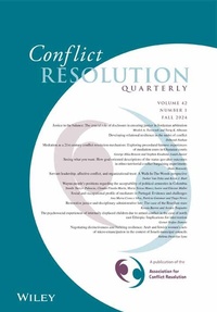 Abbildung von: Conflict Resolution Quarterly - Wiley