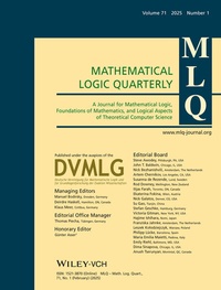 Enlarge image Cover: Mathematical Logic Quarterly - Wiley