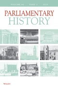Cover: Parliamentary History - Wiley