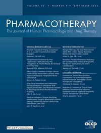Abbildung von: Pharmacotherapy: The Journal of Human Pharmacology and Drug Therapy - Wiley