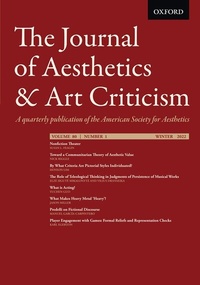 Abbildung von: The Journal of Aesthetics and Art Criticism - Oxford University Press