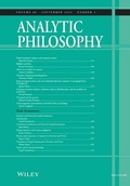 Bild: ANALYTIC PHILOSOPHY - Wiley
