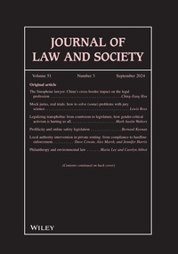 Abbildung von: Journal of Law and Society - Wiley-Blackwell