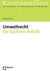 Abbildung von: Umweltrecht Sachsen-Anhalt - Nomos