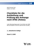 Cover: Checkliste f&uuml;r die Aufstellung und Pr&uuml;fung des Anhangs nach IFRS (Notes) - IDW