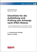 Cover: Checkliste 16 f&uuml;r die Aufstellung und Pr&uuml;fung des Anhangs nach IFRS (Notes) - IDW