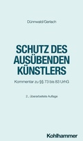Cover: Schutz des aus&uuml;benden K&uuml;nstlers - Kohlhammer