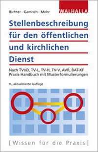 Abbildung von: Stellenbeschreibung für den öffentlichen und kirchlichen Dienst - Walhalla