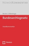 Cover: Bundesarchivgesetz - Nomos