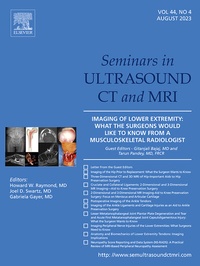 Abbildung von: Seminars in Ultrasound, CT and MRI - Saunders