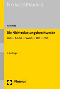 Abbildung von: Die Nichtzulassungsbeschwerde - Nomos