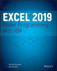 Enlarge image Cover: Excel 2019 Power Programming with VBA - Wiley