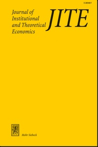 Abbildung von: Journal of Institutional and Theoretical Economics (JITE) - Mohr Siebeck