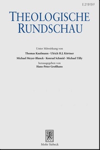 Abbildung von: Theologische Rundschau (ThR) - Mohr Siebeck