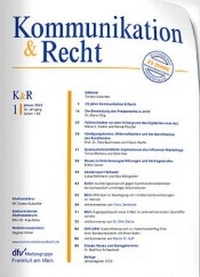 Bild vergrößern Bild: Kommunikation und Recht: KuR - Fachmedien Recht und Wirtschaft