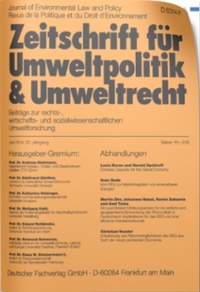 Abbildung von: Zeitschrift für Umweltpolitik und Umweltrecht: ZfU - Fachmedien Recht und Wirtschaft