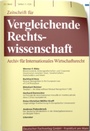Cover: Zeitschrift für Vergleichende Rechtswissenschaft: ZVRW - Fachmedien Recht und Wirtschaft
