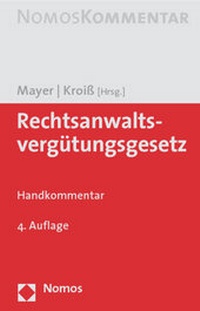 Bild vergrößern Bild: Rechtsanwaltsvergütungsgesetz - Nomos