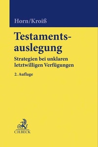 Abbildung von: Testamentsauslegung - C.H.BECK