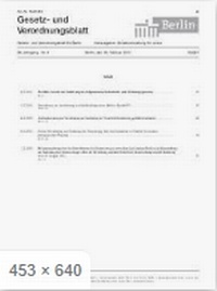 Bild vergrößern Bild: GVBl Gesetz- und Verordnungsblatt Berlin - Wolters Kluwer Deutschland GmbH