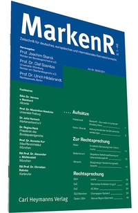 Abbildung von: MarkenR - MarkenRecht - Carl Heymanns Verlag