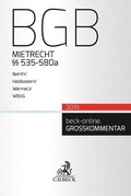 Cover: BGB: B&uuml;rgerliches Gesetzbuch - Mietrecht - C.H.BECK