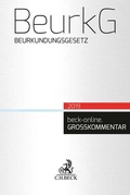 Cover: Beurkundungsgesetz: BeurkG - C.H.BECK