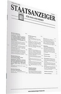 Abbildung von: Staatsanzeiger für das Land Hessen - Wolters Kluwer Deutschland