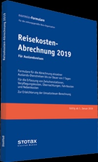 Abbildung von: Reisekosten-Abrechnung 2019, Auslandsreisen, Formularblock - Stollfuß