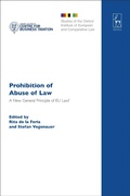 Cover: Prohibition of Abuse of Law - Hart Publishing