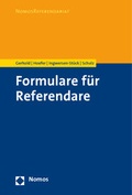 Cover: Formulare f&uuml;r Referendare - Nomos
