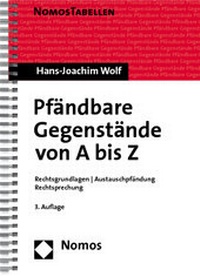 Abbildung von: Pfändbare Gegenstände von A bis Z - Nomos