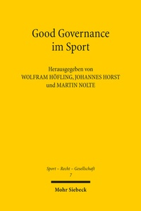 Abbildung von: Good Governance im Sport - Mohr Siebeck