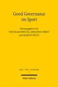 Cover: Good Governance im Sport - Mohr Siebeck