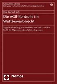 Abbildung von: Die AGB-Kontrolle im Wettbewerbsrecht - Nomos