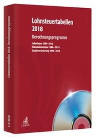 Abbildung von: Lohnsteuertabellen 2018 CD-ROM - C.H.BECK