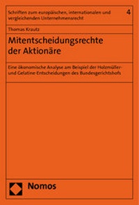 Abbildung von: Mitentscheidungsrechte der Aktionäre - Nomos