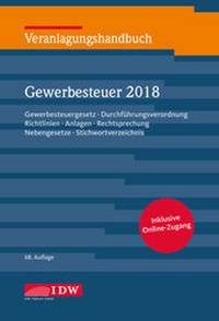 Abbildung von: Veranlagungshandbuch Gewerbesteuer 2018: GewSt 2018 - IDW