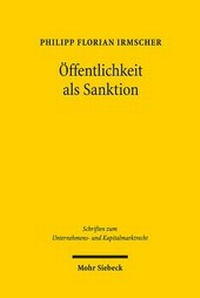 Abbildung von: Öffentlichkeit als Sanktion - Mohr Siebeck