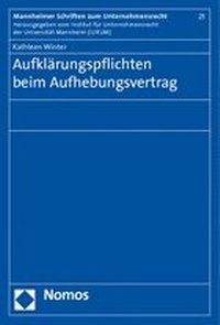 Abbildung von: Aufklärungspflichten beim Aufhebungsvertrag - Nomos